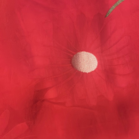 NWOT LK Bennett Red Floral Long Sleeve Wrap Dress Dr Elspeth - Picture 15 of 15